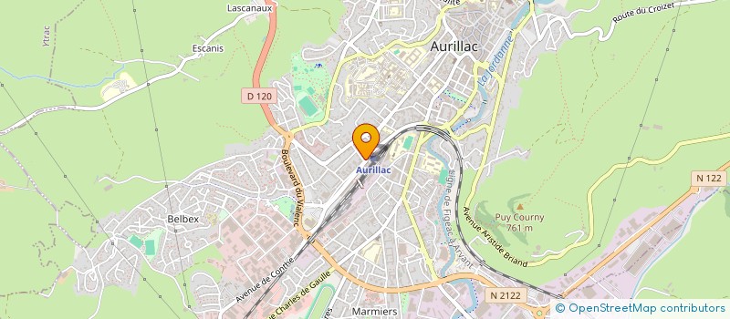 localisation de l'entreprise LE TERMINUS à AURILLAC