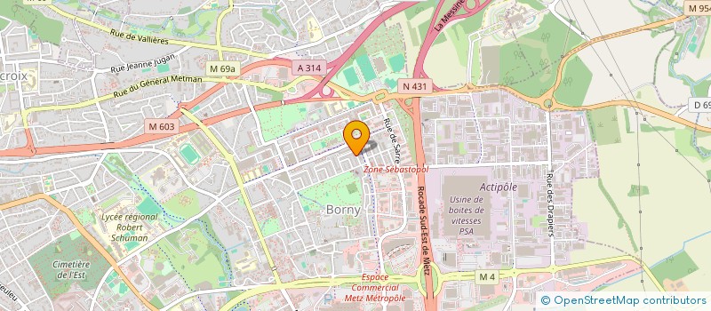 localisation de l'entreprise  LE TERRAIN - BASKETBALL  METZ