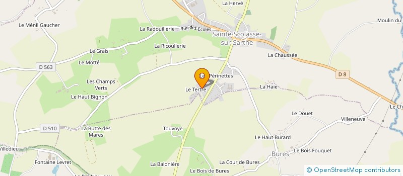 localisation de l'entreprise LE TERTRE à SAINTE-SCOLASSE-SUR-SARTHE