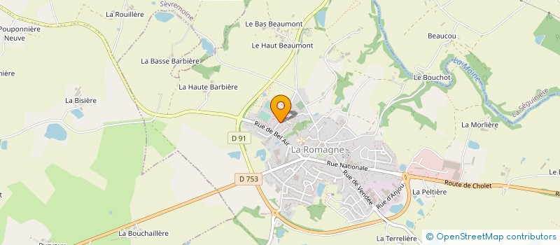 localisation de l'entreprise LE TEXAN  LA ROMAGNE