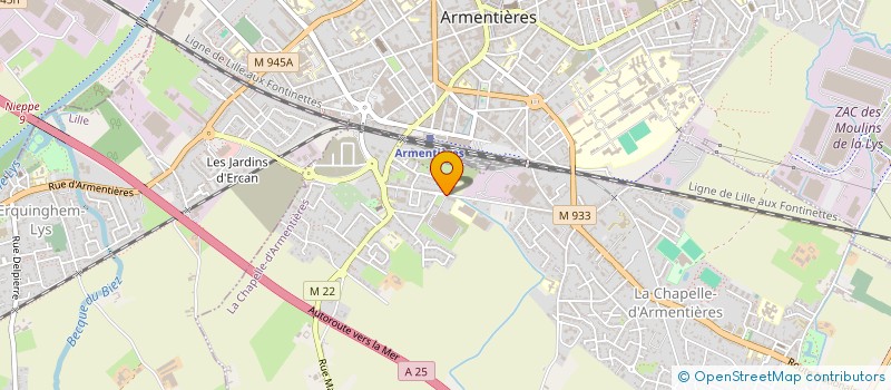 localisation de l'entreprise LE TEXTILE ARMENTIEROIS à LA CHAPELLE-D'ARMENTIERES