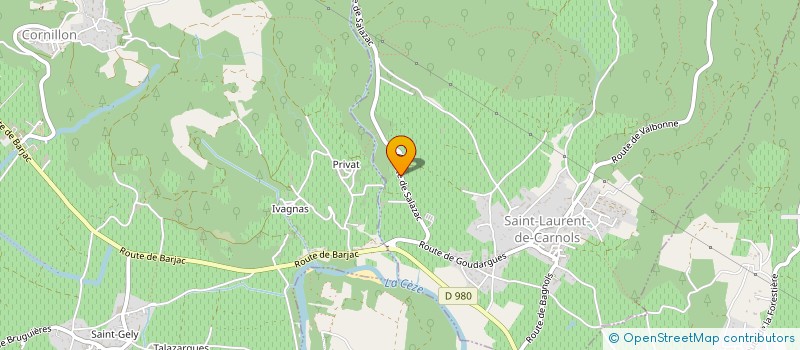 localisation de l'entreprise LE THEATRE  SAINT-LAURENT-DE-CARNOLS