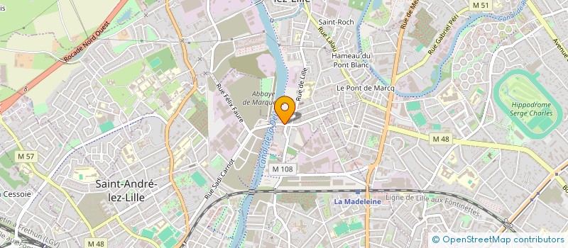 localisation de l'entreprise LE THEATRE DE L'ARROSOIR  MARQUETTE-LEZ-LILLE