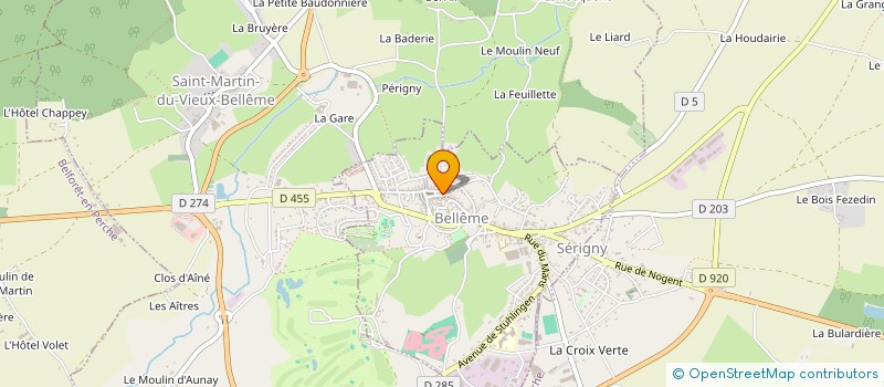 localisation de l'entreprise LE THEATRE DE L'ETOILE PLIANTE à BELLEME