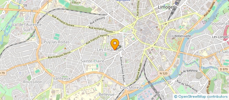 localisation de l'entreprise LE THEATRE DE LA FRATERNITE à LIMOGES