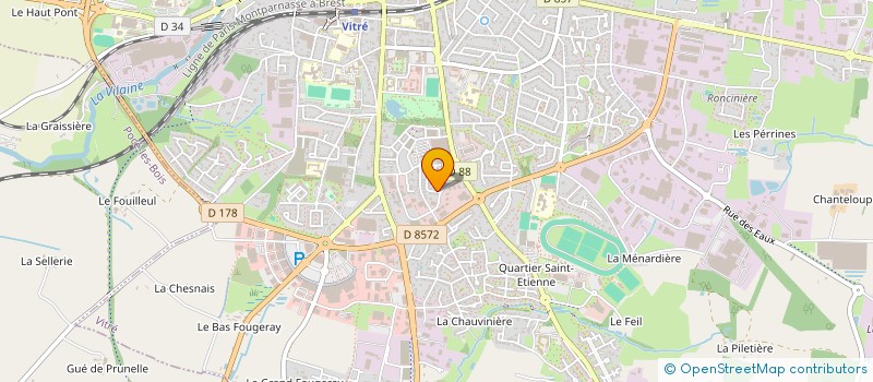 localisation de l'entreprise LE THEATRE DE LA POURSUITE  VITRE