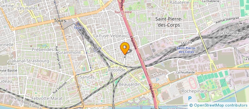 localisation de l'entreprise LE THEATRE DE THELEME  TOURS