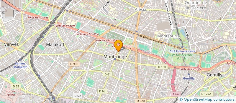 localisation de l'entreprise LE THEATRE DES POSSIBLES à MONTROUGE