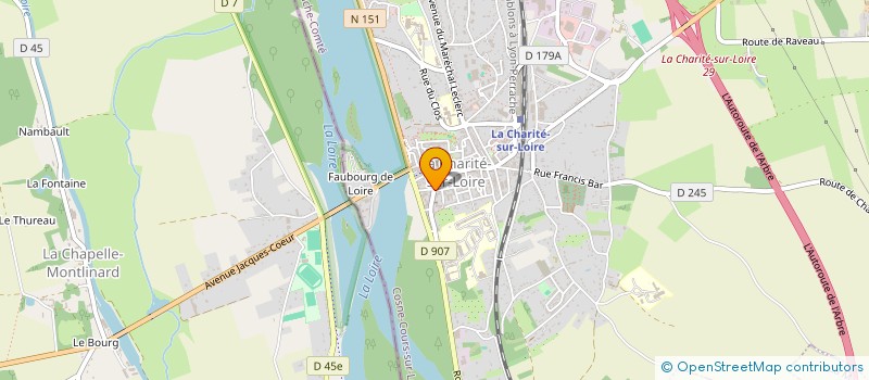 localisation de l'entreprise LE THEATRE DU BONIMENTEUR à LA CHARITE-SUR-LOIRE