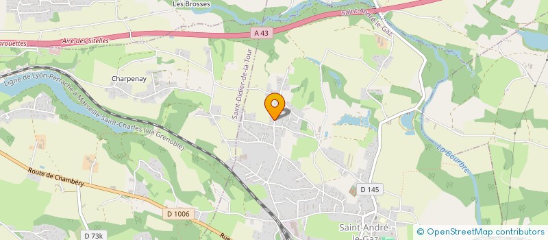 localisation de l'entreprise LE THEATRE DU CERF-VOLANT  SAINT-ANDRE-LE-GAZ