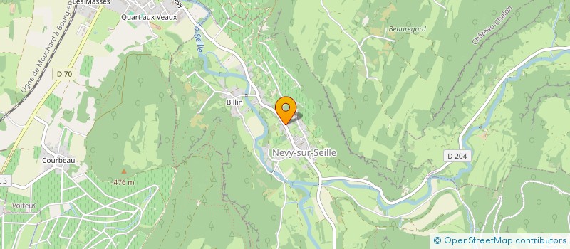 localisation de l'entreprise LE THEATRE DU CHAT QUI VEILLE  NEVY-SUR-SEILLE