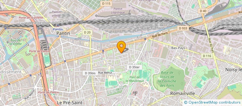 localisation de l'entreprise LE THEATRE DU TAPIS VOLANT à PANTIN
