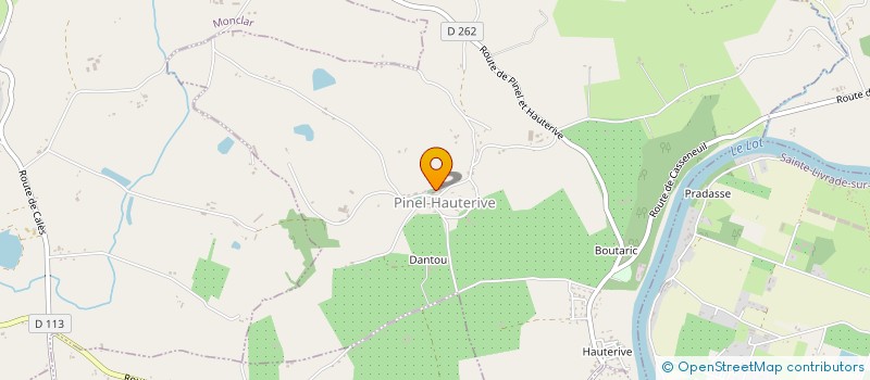 localisation de l'entreprise LE THEATRE LA POUDRE AUX YEUX  PINEL-HAUTERIVE