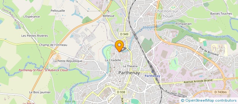 localisation de l'entreprise LE THEATRE POSTAL  PARTHENAY