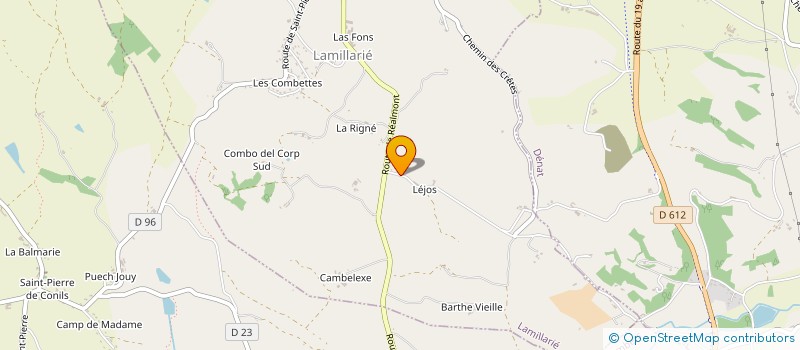 localisation de l'entreprise LE THERON  LAMILLARIE