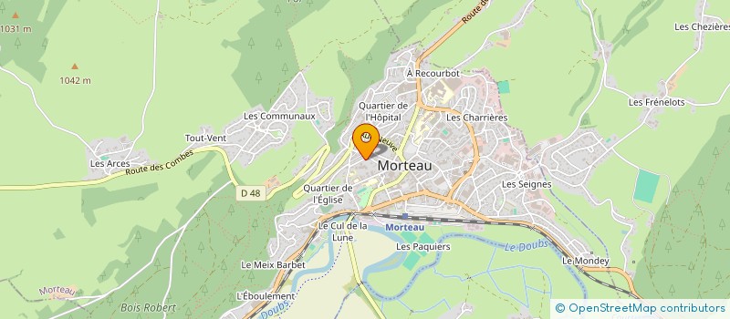 localisation de l'entreprise LE THEVEROT  MORTEAU