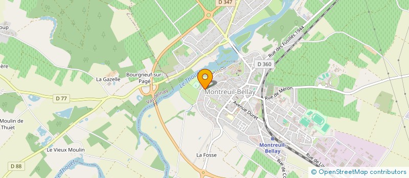 localisation de l'entreprise LE THOUET  MONTREUIL-BELLAY