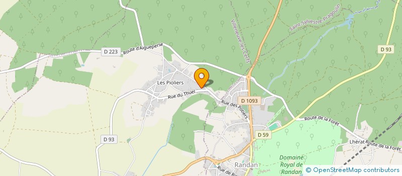 localisation de l'entreprise LE THUEL  VILLENEUVE-LES-CERFS