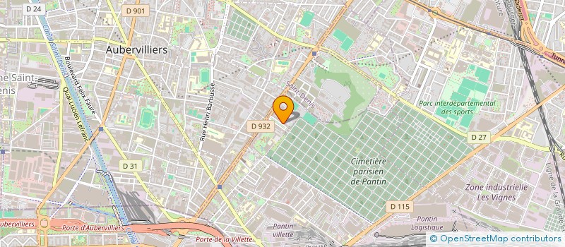 localisation de l'entreprise LE TIBERIADE à PANTIN