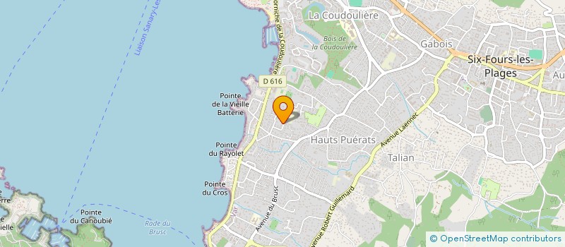 localisation de l'entreprise LE TIC TAC à SIX FOURS LES PLAGES