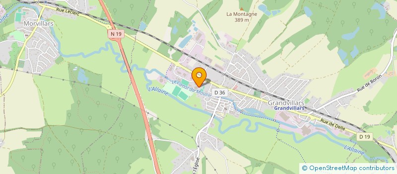 localisation de l'entreprise LE TIE BREAK SARL à GRANDVILLARS