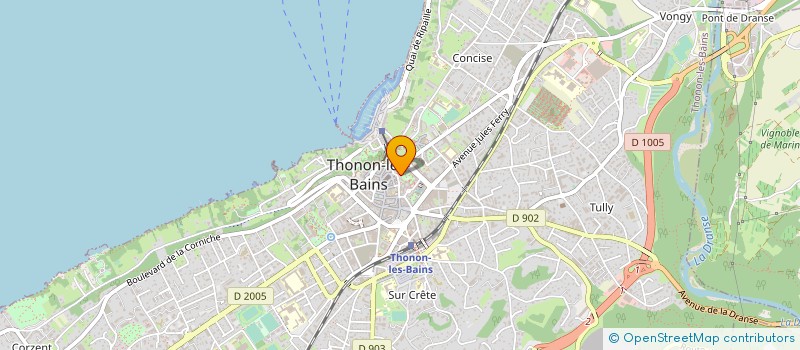 localisation de l'entreprise LE TIFFANY'S à THONON-LES-BAINS