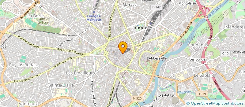 localisation de l'entreprise LE TILBURY à LIMOGES