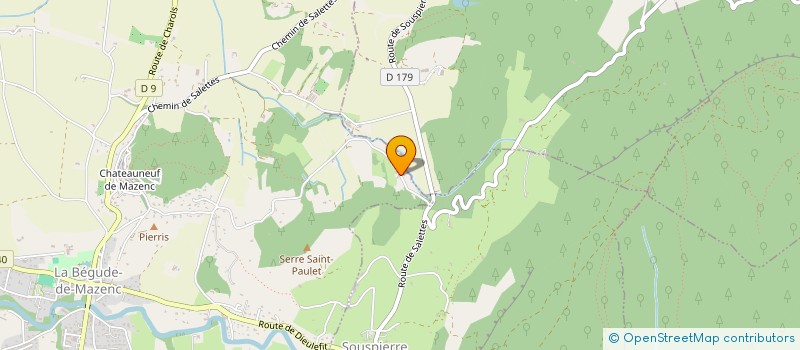 localisation de l'entreprise LE TILLEUL  LA BEGUDE-DE-MAZENC