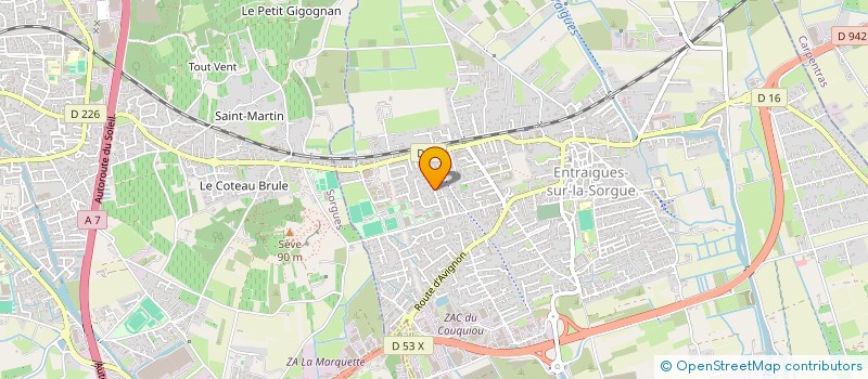 localisation de l'entreprise LE TIMONIER  ENTRAIGUES-SUR-LA-SORGUE