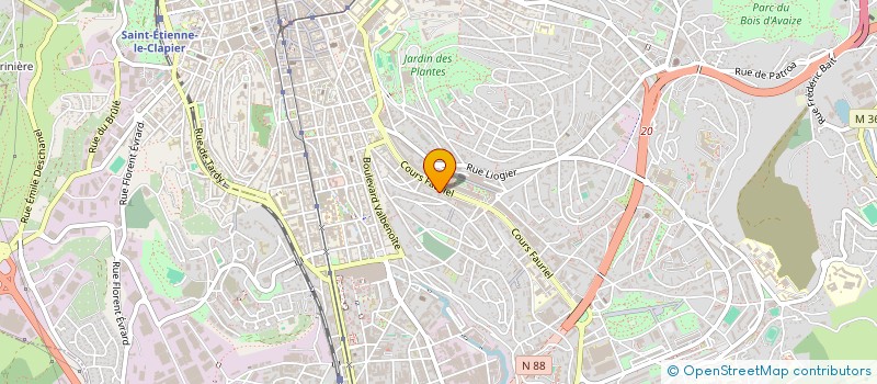 localisation de l'entreprise LE TIRAMISU  SAINT-ETIENNE