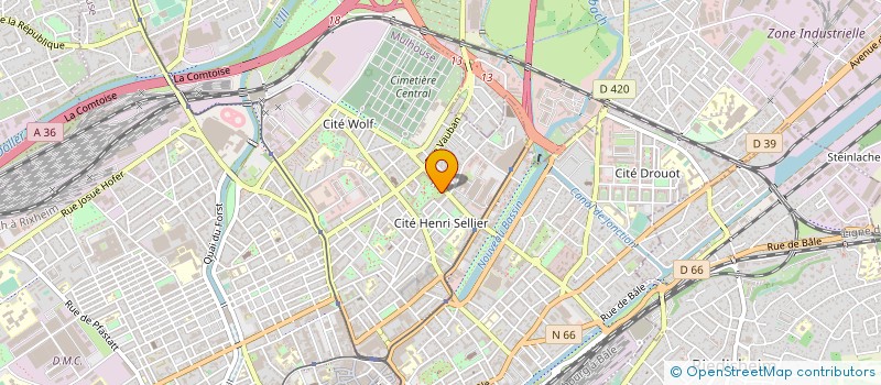 localisation de l'entreprise LE TOILES NOIRES  MULHOUSE