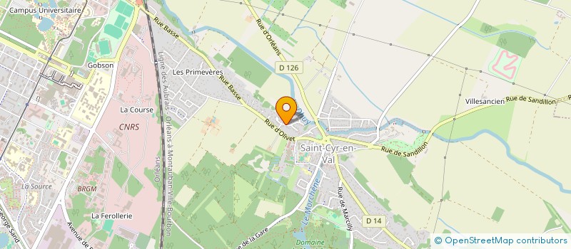 localisation de l'entreprise LE TOIT DE SAINT JEAN à SAINT-CYR-EN-VAL