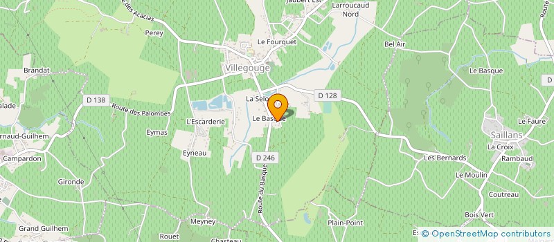 localisation de l'entreprise LE TOLOSA BASQUE  VILLEGOUGE