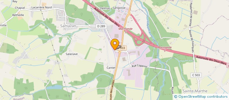 localisation de l'entreprise LE TOTEM  SAMAZAN