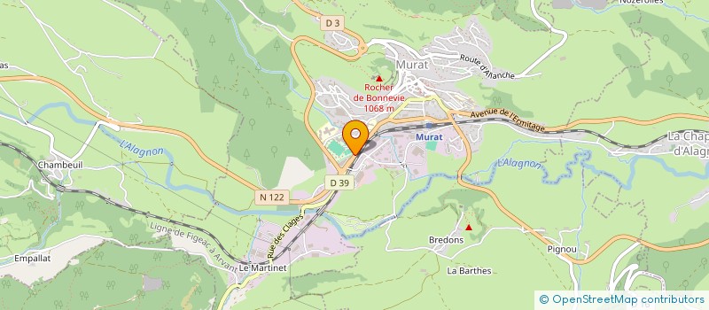 localisation de l'entreprise LE TOUCHER DU PAPILLON à MURAT