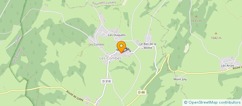 localisation de l'entreprise LE TOURET DECO à LES COMBES