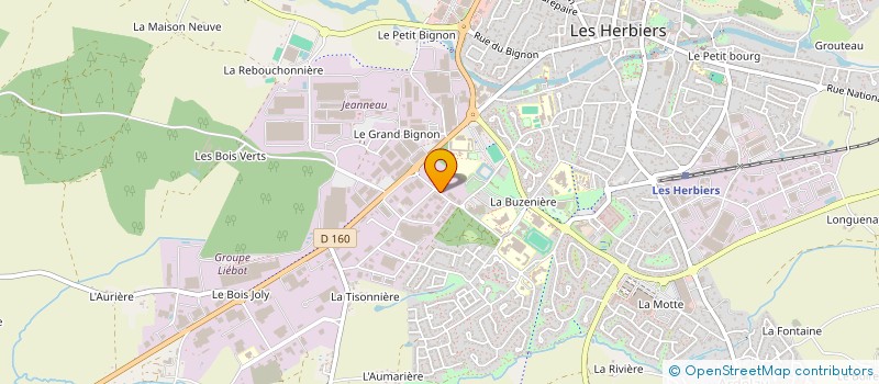 localisation de l'entreprise LE TOURNE BROCHE  LES HERBIERS