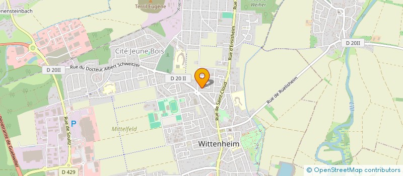 localisation de l'entreprise LE TOURNESOL  WITTENHEIM