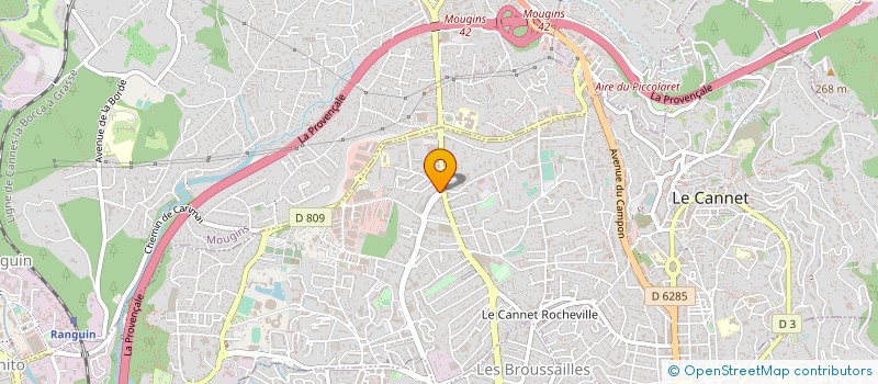 localisation de l'entreprise LE TOURNESOL PATES BIO LABO à LE CANNET