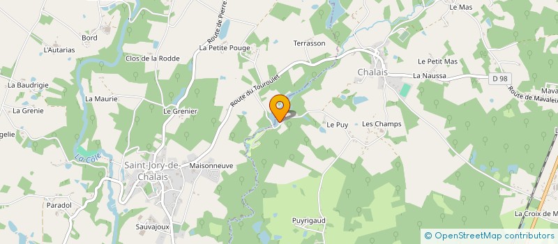 localisation de l'entreprise LE TOUROULET  CHALAIS