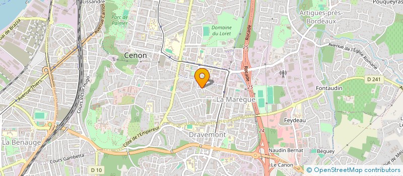 localisation de l'entreprise LE TRAIT D'UNION à CENON