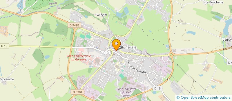 localisation de l'entreprise LE TRAIT D'UNION - CLUB DES RETRAITES DE LA CHATAIGNERAIE à LA CHATAIGNERAIE