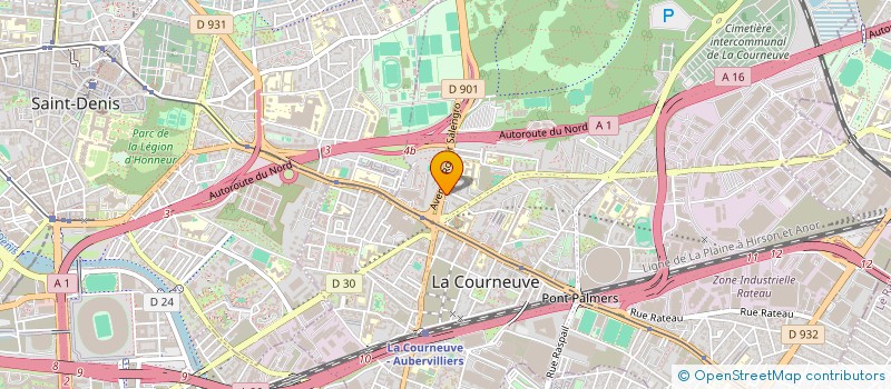 localisation de l'entreprise LE TRAMWAY à LA COURNEUVE