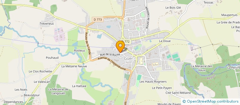 localisation de l'entreprise LE TRAMWAY  GUER