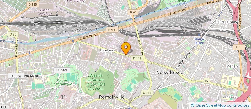 localisation de l'entreprise LE TRANSPORTEUR PARISIEN à ROMAINVILLE