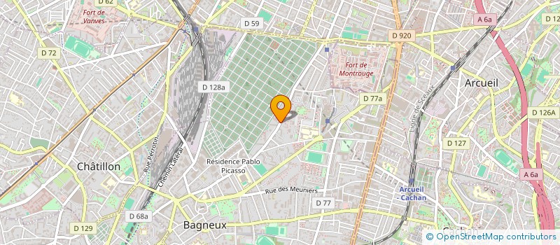 localisation de l'entreprise LE TRAVAIL ENTREPRISE GENERALE PEINTURE à BAGNEUX