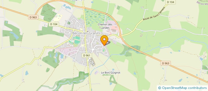 localisation de l'entreprise LE TREFLE A 4 L  BECON-LES-GRANITS