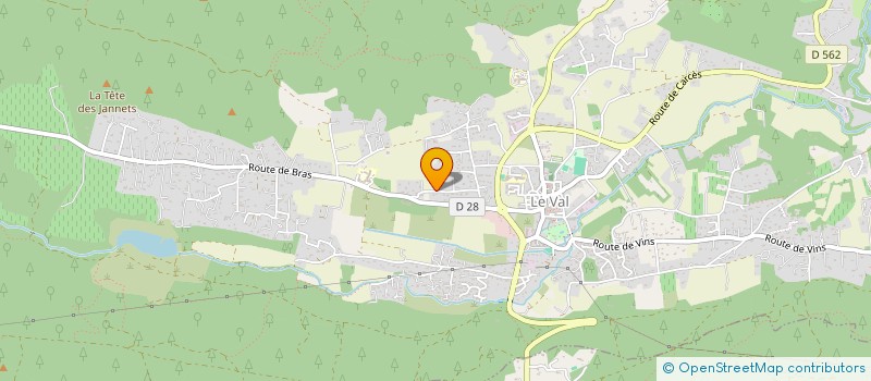 localisation de l'entreprise LE TREFLE A QUATRE FEUILLES  LE VAL