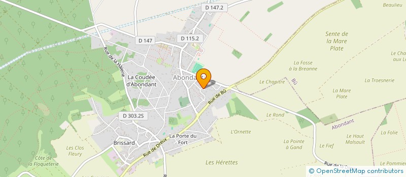 localisation de l'entreprise LE TREFLE BATIMENT à ABONDANT