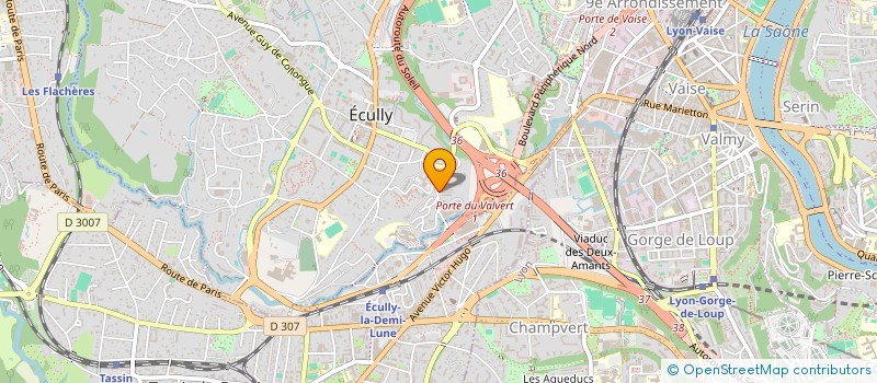 localisation de l'entreprise LE TREFLE   L'EQUIPE DE TRAITEMENT DES FENTES LABIO-PALATINES D'ECULLY  ECULLY